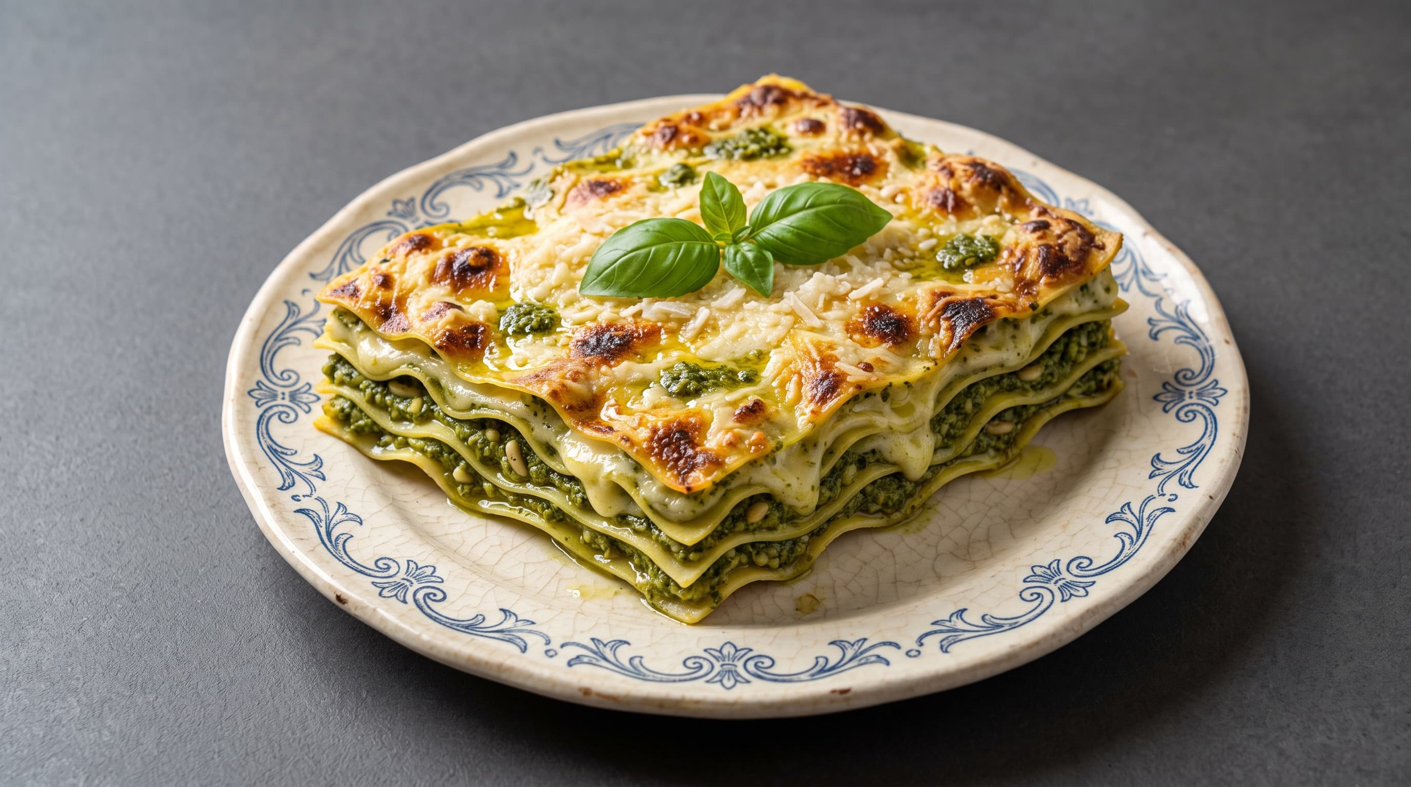 Pasticcio al pesto e formaggio Vezzena
